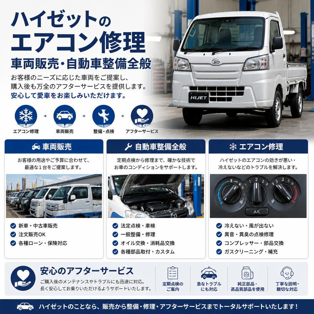 整備だけでなく販売も