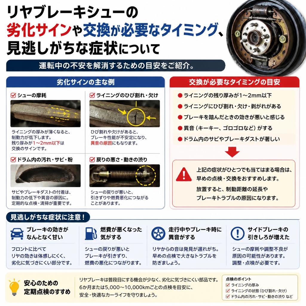 交換のタイミングと症状